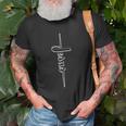 Faith Cross Jesus Believer Christian Unisex T-Shirt Gifts for Old Men