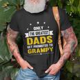 Family 365 The Greatest Dads Get Promoted To Grampy Grandpa Unisex T-Shirt Gifts for Old Men