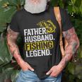 Father Husband Fishing Legend Bass Fisherman Dad Fishing T-shirt Gifts for Old Men