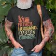 Father Husband Garage Drinker Vintage Mechanic Dad Handyman Unisex T-Shirt Gifts for Old Men