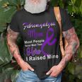 Fibromyalgia Mom Most People Never Meet Their Hero I Raised Mine Purple Ribbon Fibromyalgia Fibromyalgia Awareness Unisex T-Shirt Gifts for Old Men