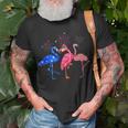 Flamingos Usa Flag 4Th Of July Independence Day Patriotic Unisex T-Shirt Gifts for Old Men