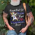 Friends Dont Let Friends Fight Dyspraxia Alone Blue Ribbon Unicorn Dyspraxia Dyspraxia Awareness Unisex T-Shirt Gifts for Old Men