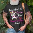 Friends Dont Let Friends Fight Pagets Disease Alone Unicorn Pink Ribbon Pagets Disease Pagets Disease Awareness Unisex T-Shirt Gifts for Old Men