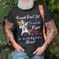 Friends Dont Let Friends Fight Paralysis Alone Unicorn Blue Ribbon Paralysis Paralysis Awareness Unisex T-Shirt Gifts for Old Men