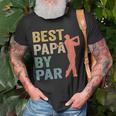 Funny Best Papa By Par Fathers Day Golf Gift Grandpa Unisex T-Shirt Gifts for Old Men