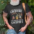 Funny Camping Gnome Hangout With My Gnomies Campfire Unisex T-Shirt Gifts for Old Men