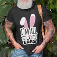 Funny Cute Pink Bunny Im All Ears Rabbit Happy Easter Day Gift For Girls Women Mom Mommy Family Birthday Holiday Christmas Unisex T-Shirt Gifts for Old Men