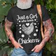 Funny Girl Chicken Design For Kids Women Mom Chicken Lover Unisex T-Shirt Gifts for Old Men