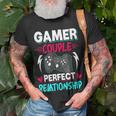 Gamer Couple Perfect Relationship Video Gamer Gaming Unisex T-Shirt Gifts for Old Men