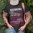 Gemini Zodiac Birthday Gift Girls Men Funny Saying Gemini Unisex T-Shirt Gifts for Old Men