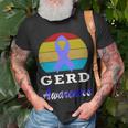 Gerd Awareness Vintage Periwinkle Blue Ribbon Gastroesophageal Reflux Disease Gerd Awareness Unisex T-Shirt Gifts for Old Men