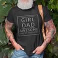 Girl Dad Awesome Like My Daughter Fathers Day Unisex T-Shirt Gifts for Old Men