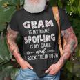 Gram Grandma Gram Is My Name Spoiling Is My Game T-Shirt Gifts for Old Men