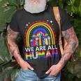 Human Lgbt Flag Gay Pride Month Transgender Rainbow Lesbian Unisex T-Shirt Gifts for Old Men