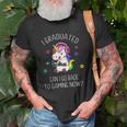 I Graduated Can I Go Back To Gaming Now Unicorn Graduation Unisex T-Shirt Gifts for Old Men
