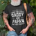 I Have Two Titles Daddy And Papaw I Rock Them Both Unisex T-Shirt Gifts for Old Men