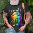 I Licked It So Its Mine Funny Lesbian Gay Pride Lgbt Flag Unisex T-Shirt Gifts for Old Men