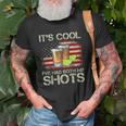 Its Cool Ive Had Both My Shots American Flag 4Th Of July Unisex T-Shirt Gifts for Old Men