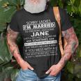 Jane Name Im Married To Freaking Awesome Jane T-Shirt Gifts for Old Men