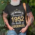 January 1952 Birthday Life Begins In January 1952 V2 T-Shirt Gifts for Old Men
