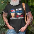 Joe Biden Confused Merry Happy Funny 4Th Of July Unisex T-Shirt Gifts for Old Men