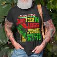 July 4Th Junenth 1865 Because My Ancestors Mens Girls Unisex T-Shirt Gifts for Old Men
