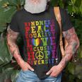 Kindness Equality Love Lgbtq Rainbow Flag Gay Pride Month Unisex T-Shirt Gifts for Old Men
