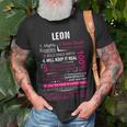 Leon Name Leon T-Shirt Gifts for Old Men