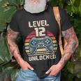 Level 12 Unlocked Video Game 12Th Birthday Gamer Boys V5 Unisex T-Shirt Gifts for Old Men