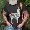 Mama Llama Floral V2 Unisex T-Shirt Gifts for Old Men