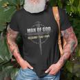 Man Of God Husband Dad Papi Vintage Fathers Day Gift Unisex T-Shirt Gifts for Old Men