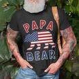 Mens American Flag Papa Bear 4Th Of July Usa Patriotic Dad V2 Unisex T-Shirt Gifts for Old Men