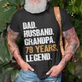 Mens Dad Husband Grandpa 70 Years Legend Birthday 70 Years Old Unisex T-Shirt Gifts for Old Men