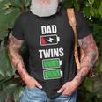 Mens Funny Dad Fathers Day Birthday Twins Twin Dad Unisex T-Shirt Gifts for Old Men