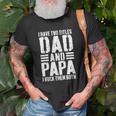 Mens I Have Two Titles Dad And Papa I Rock Them Both Unisex T-Shirt Gifts for Old Men