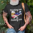 Mens Men Or Women Drinking Yard Game - Funny Cornhole Unisex T-Shirt Gifts for Old Men