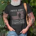 Mens Proud Army National Guard Godfather US Military Gift Unisex T-Shirt Gifts for Old Men