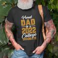 Mens Proud Dad Of A 2022 Graduate Graduation College Student Papa Unisex T-Shirt Gifts for Old Men