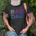 Mens Rad Dad 1980S Retro Fathers Day Unisex T-Shirt Gifts for Old Men