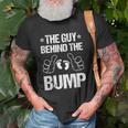 Mens The Guy Behind The Bump Pregnancy Announcement For Dad Unisex T-Shirt Gifts for Old Men