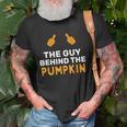 Mens The Guy Behind The Pumpkin Halloween Father Pregnancy Unisex T-Shirt Gifts for Old Men