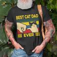 Mens Vintage Best Cat Dad Ever Bump Fit 240 Shirt Unisex T-Shirt Gifts for Old Men