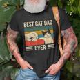 Mens Vintage Best Cat Dad Ever Bump Fit Classic Unisex T-Shirt Gifts for Old Men