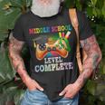 Middle School Level Complete Last Day Of School Graduation Unisex T-Shirt Gifts for Old Men