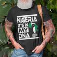 Nigeria Is In My Dna Nigerian Flag Africa Map Raised Fist Unisex T-Shirt Gifts for Old Men