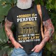 Nobody Is Perfect Lawyer Meme Future Attorney Retired Lawyer T-shirt Gifts for Old Men