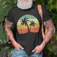 Palm Tree Vintage Retro Style Tropical Beach Unisex T-Shirt Gifts for Old Men