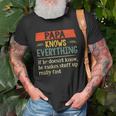 Papa Knows Everything If He Doesnt Know Fathers Day T-shirt Gifts for Old Men