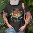 Papi Like A Grandpa Only Cooler Vintage Retro Fathers Day Unisex T-Shirt Gifts for Old Men